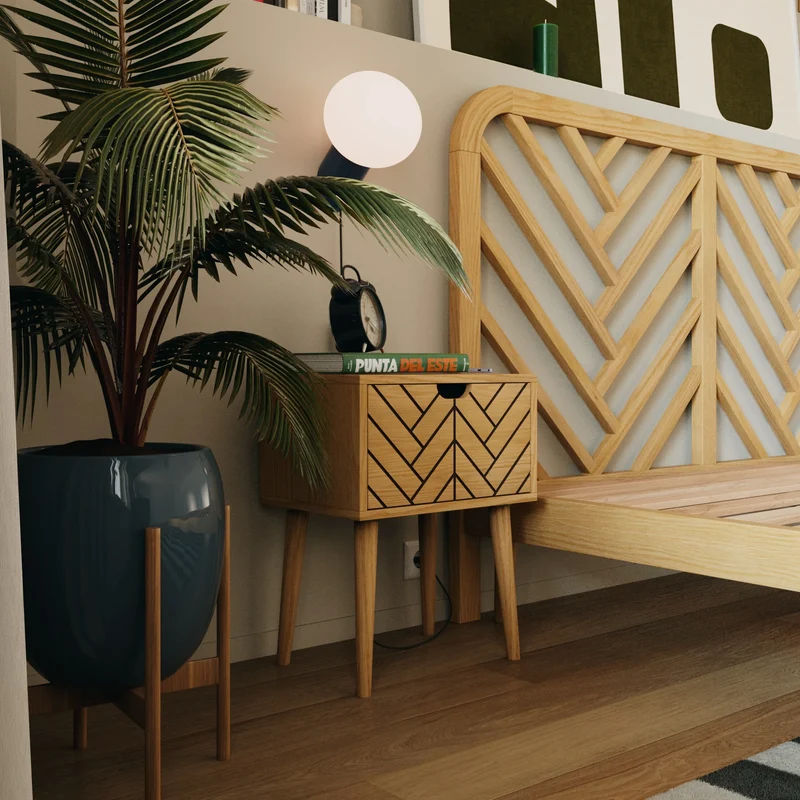 Table de chevet bois Ali