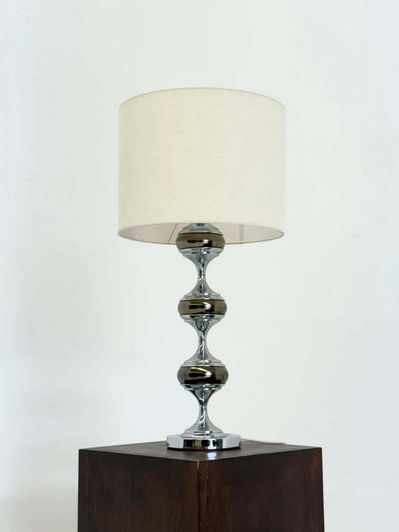Vintage Space Age Table Lamp with Chrome Sculptural Base, 1960s