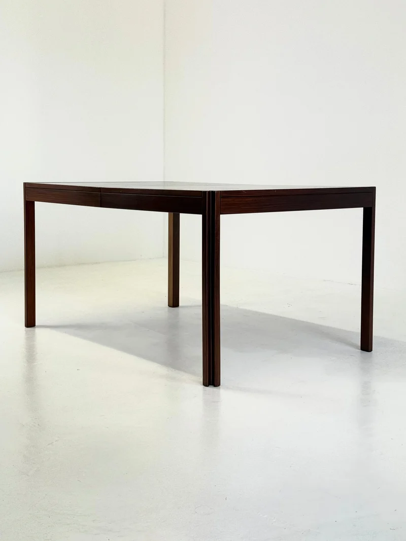 4D Wooden Vintage Dining Table by Angelo Mangiarotti for Molteni