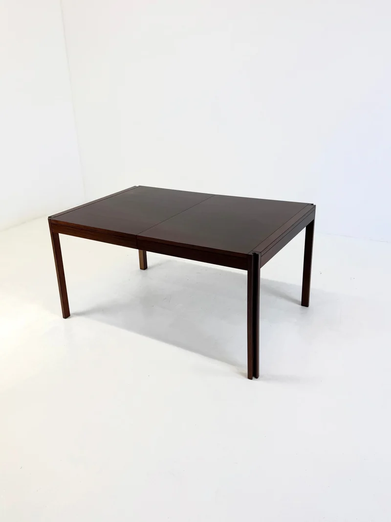 4D Wooden Vintage Dining Table by Angelo Mangiarotti for Molteni