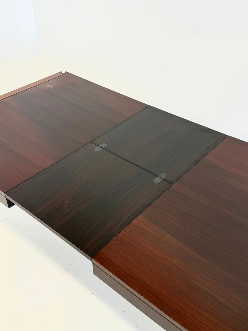 4D Wooden Vintage Dining Table by Angelo Mangiarotti for Molteni