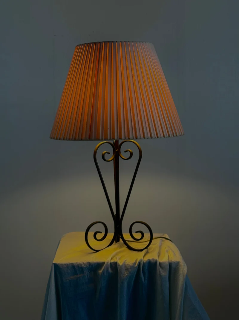 Vintage Wrought Iron Table Lamp
