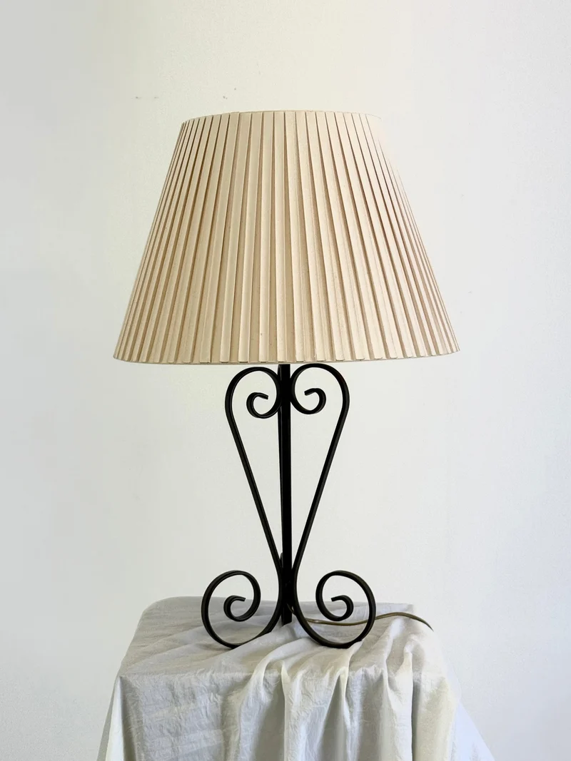 Vintage Wrought Iron Table Lamp