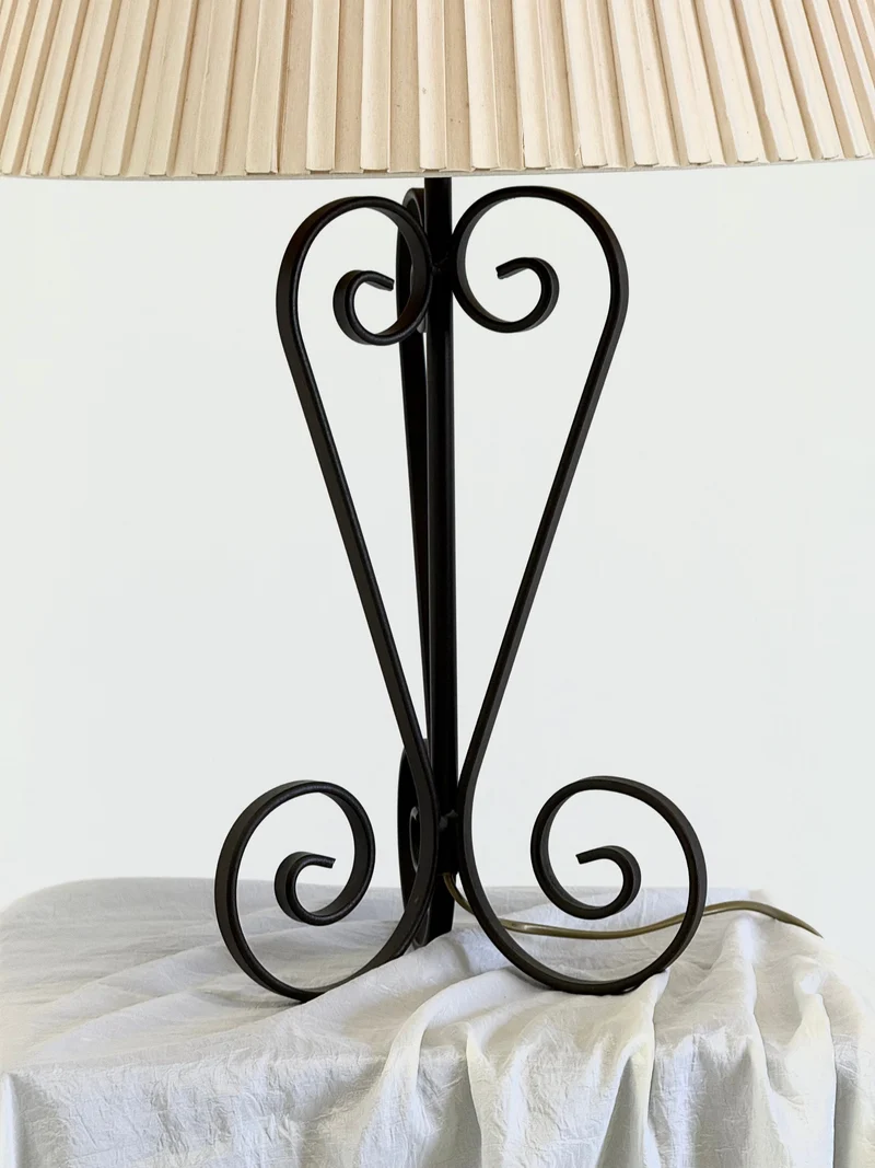 Vintage Wrought Iron Table Lamp
