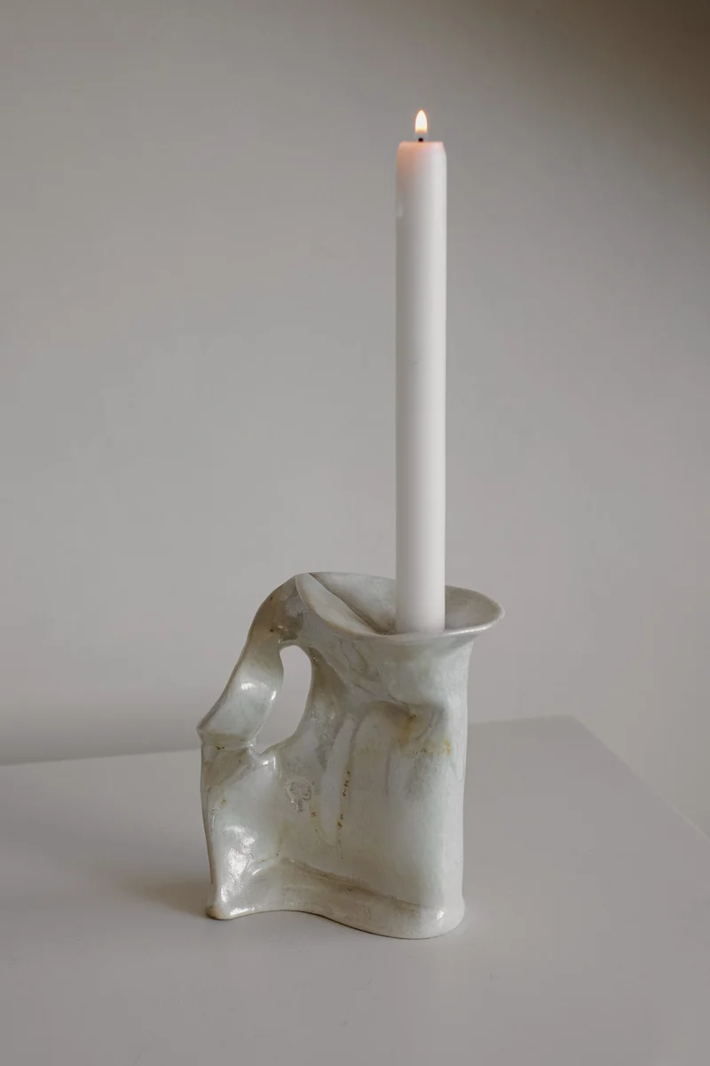 Sculptural Organic Ceramic Candle Holder