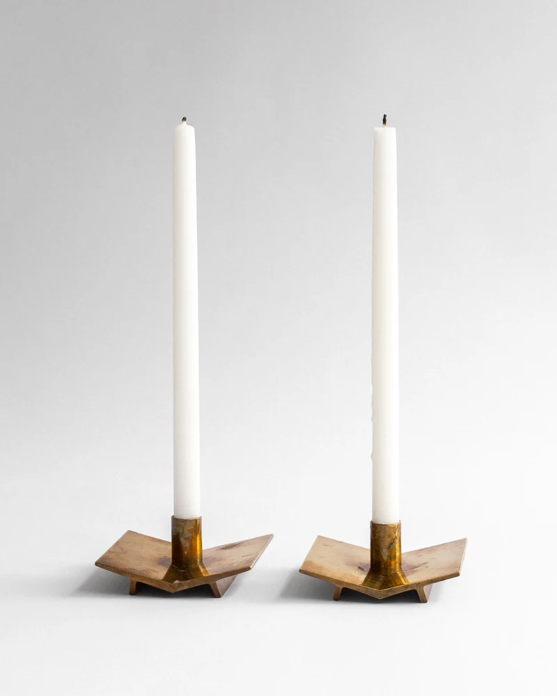 Mid-Century Brass Candleholders by Pierre Forsell, Sweden, 1960s