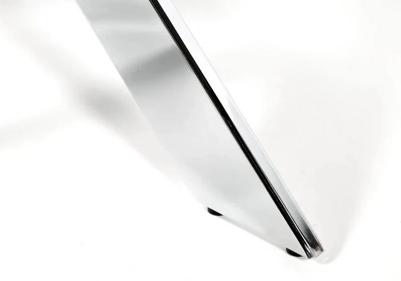 Table ronde noire 6 chaises grises - Design