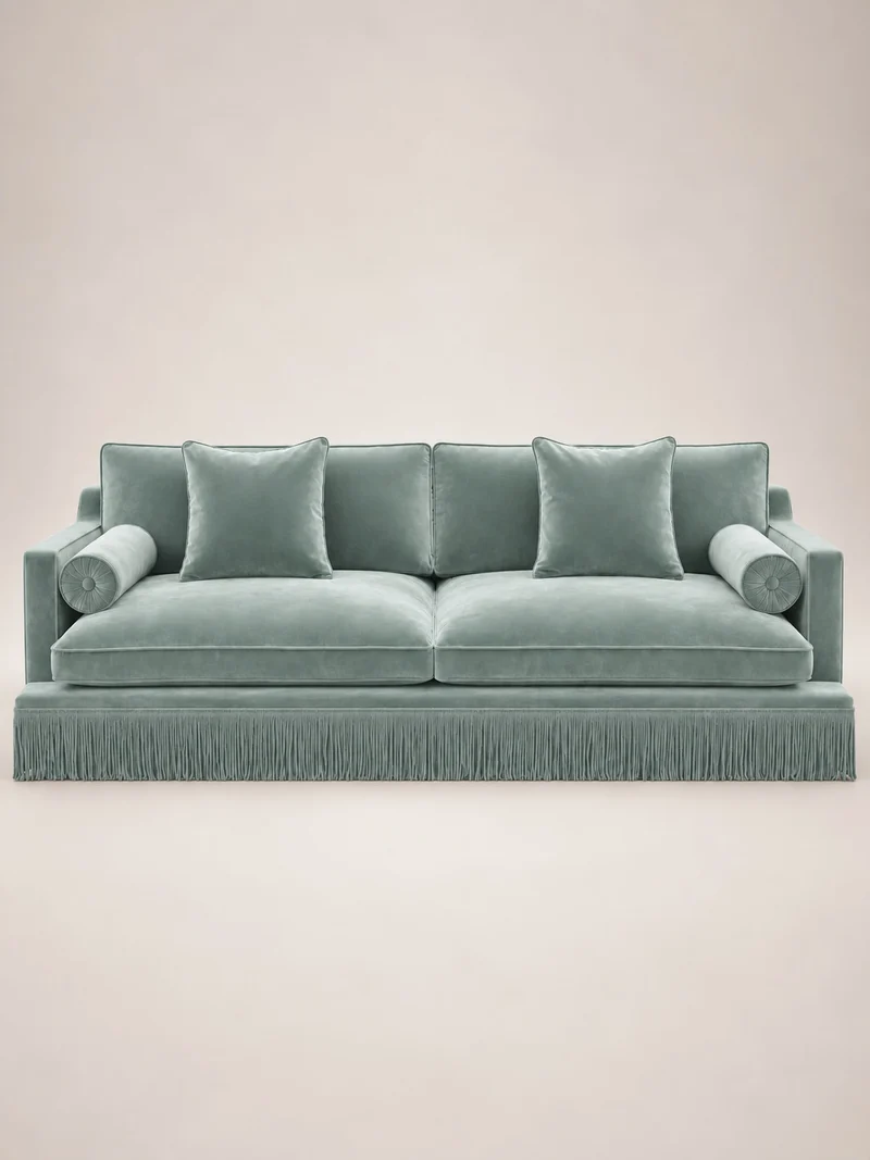 Orlando Sofa - Velvet and Fringe