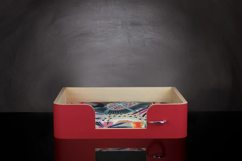 « Drôle de Panier » pour chat - Rouge Salsa