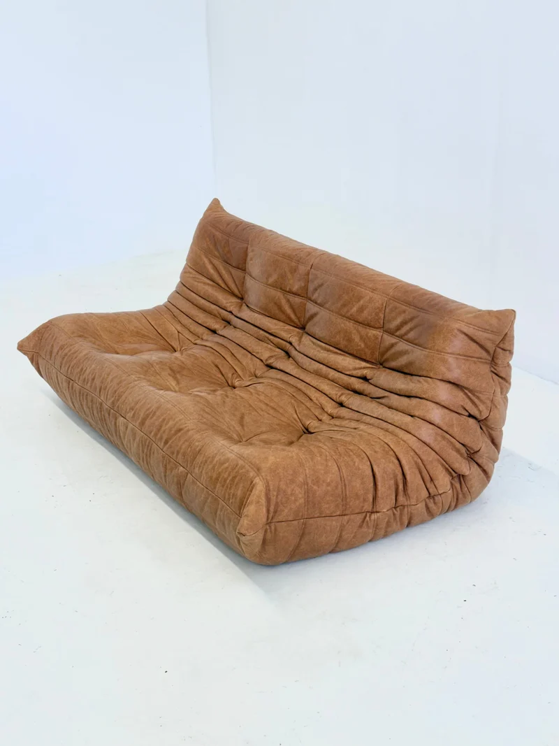 Ligne Roset Togo 3-seater Sofa in Cognac Leather