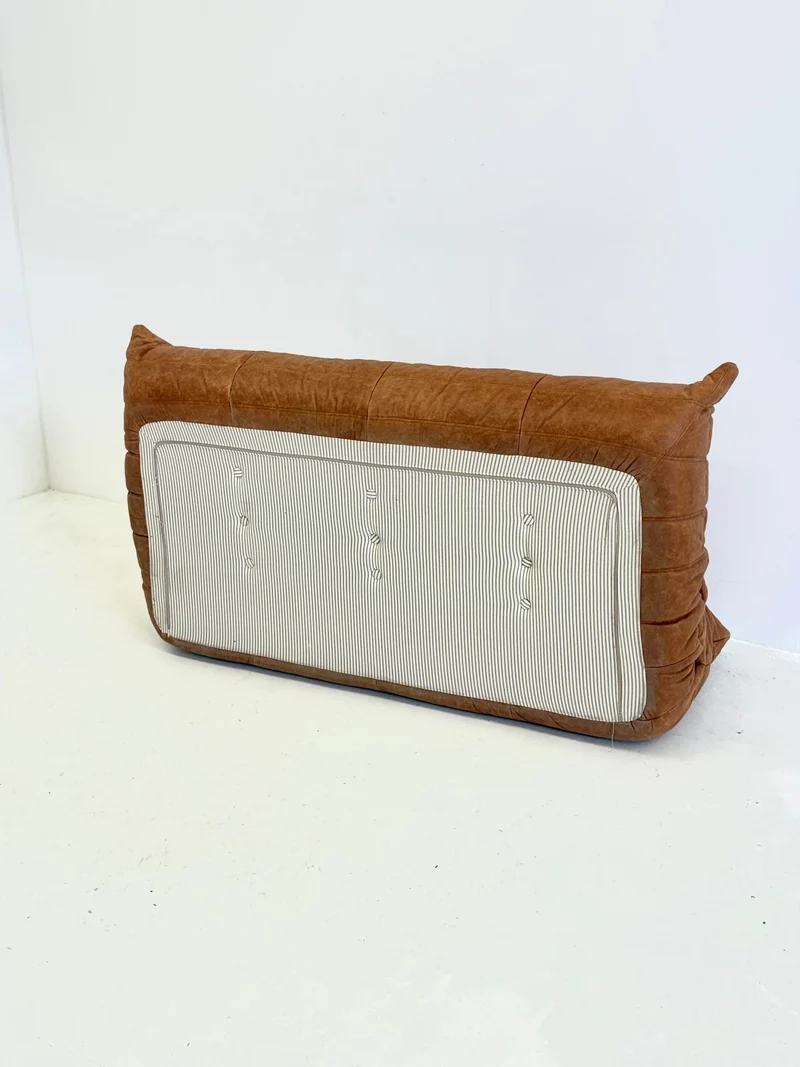 Ligne Roset Togo 3-seater Sofa in Cognac Leather