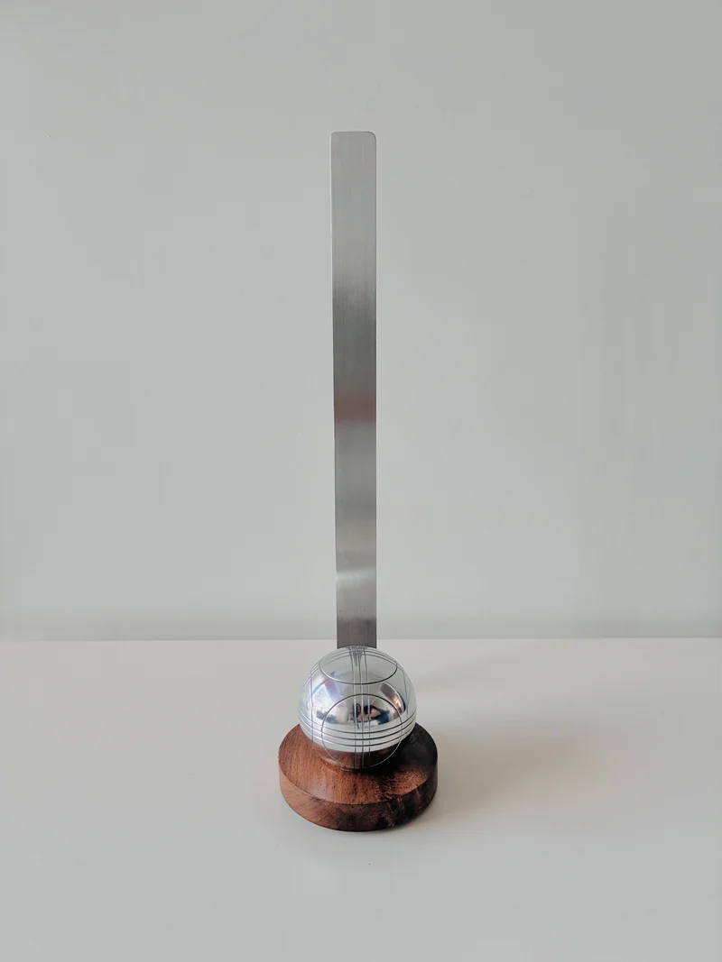 Stainless Steel and Wood Mimi Table Art Stand