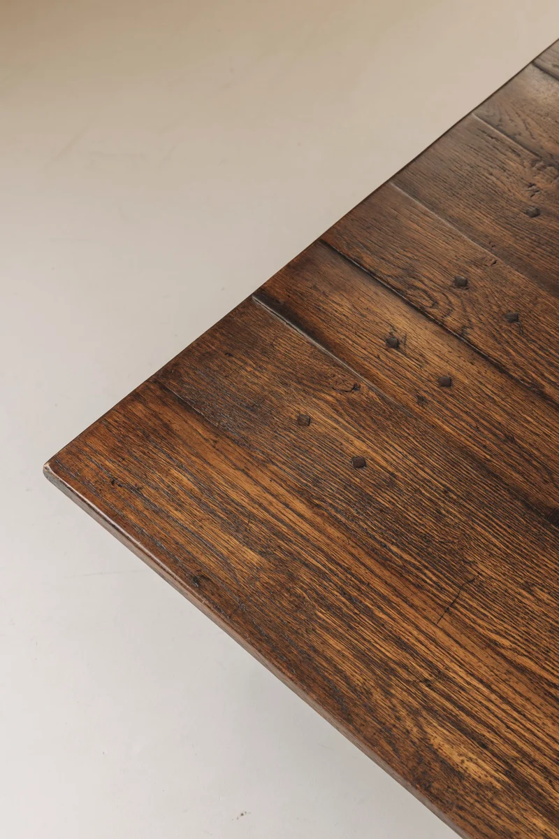French Brutalist Square Coffee Table, 1970s