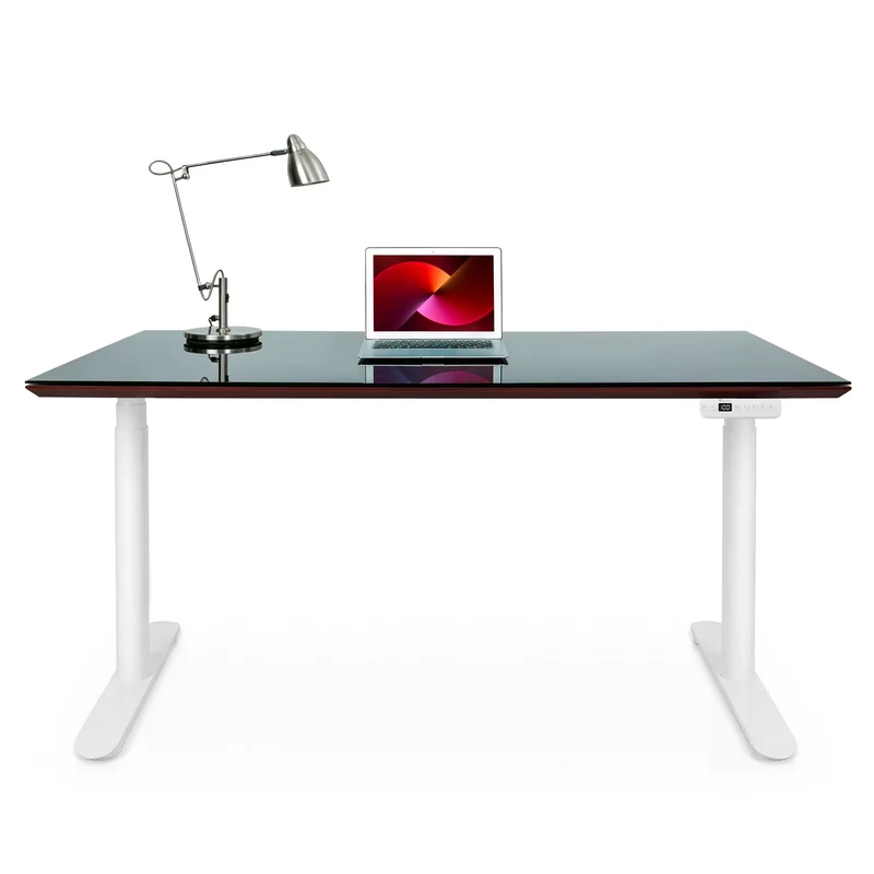 Bureau assis debout avec plateau en verre - DYNAMIC EXECUTIVE