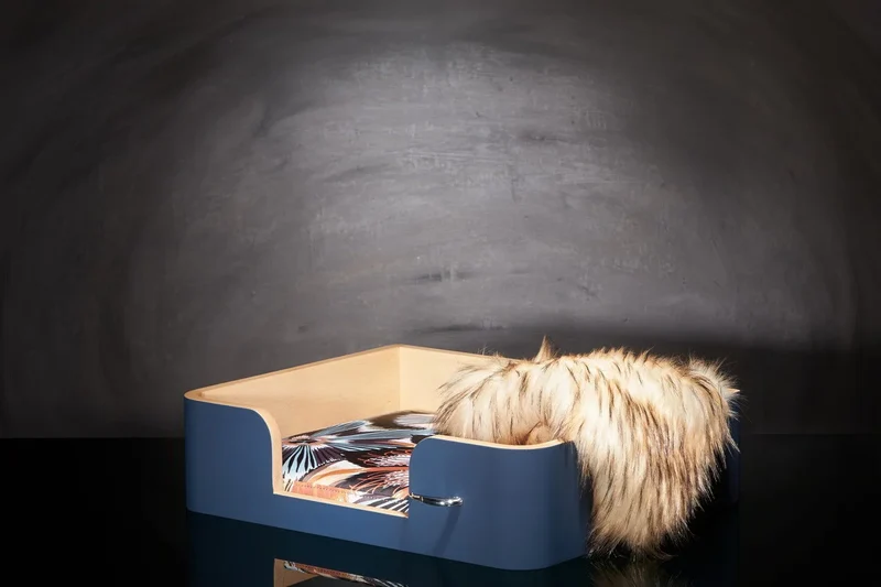« Drôle de Panier » pour chat - Bleu Nuit
