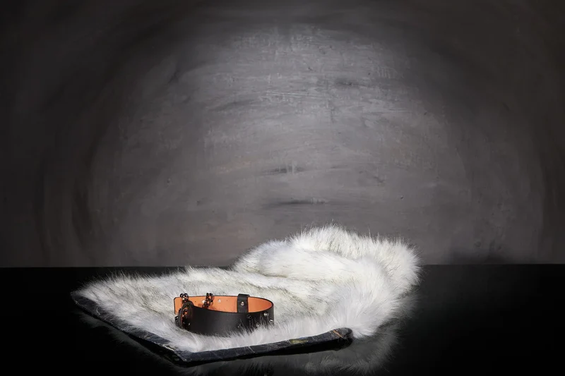Couverture pour chat « Metis » Blue Ice - Tissu Jean-Paul Gaultier