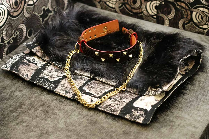 Couverture pour chat « Metis » Black Moon - Tissu Jean-Paul Gaultier