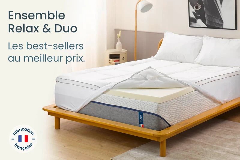 Ensemble matelas surmatelas