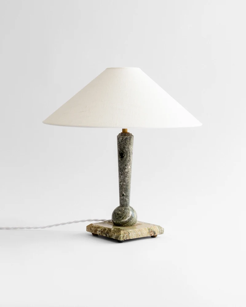 Vintage Art Deco Marble Table Lamp, Sweden, 1930s