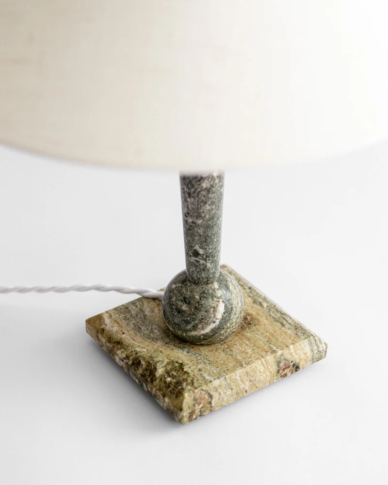 Vintage Art Deco Marble Table Lamp, Sweden, 1930s