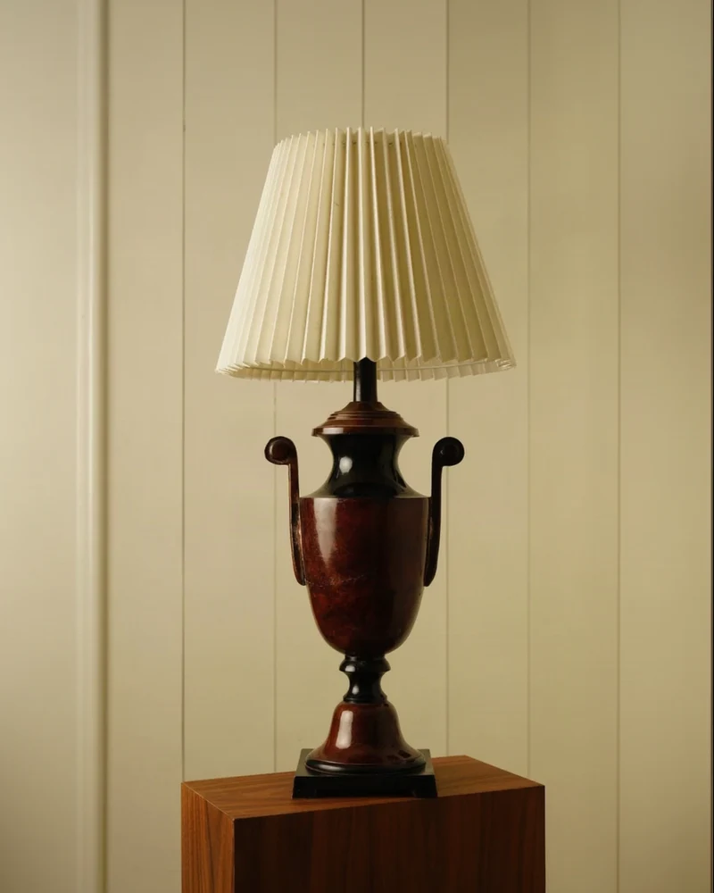 Vintage Art Deco Pompeian Table Lamp