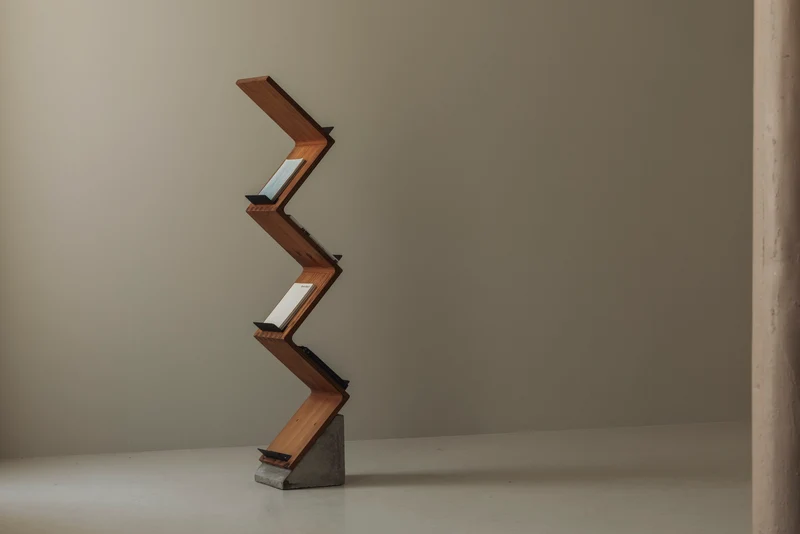 Sculptural Magazine Shelf, 1980s