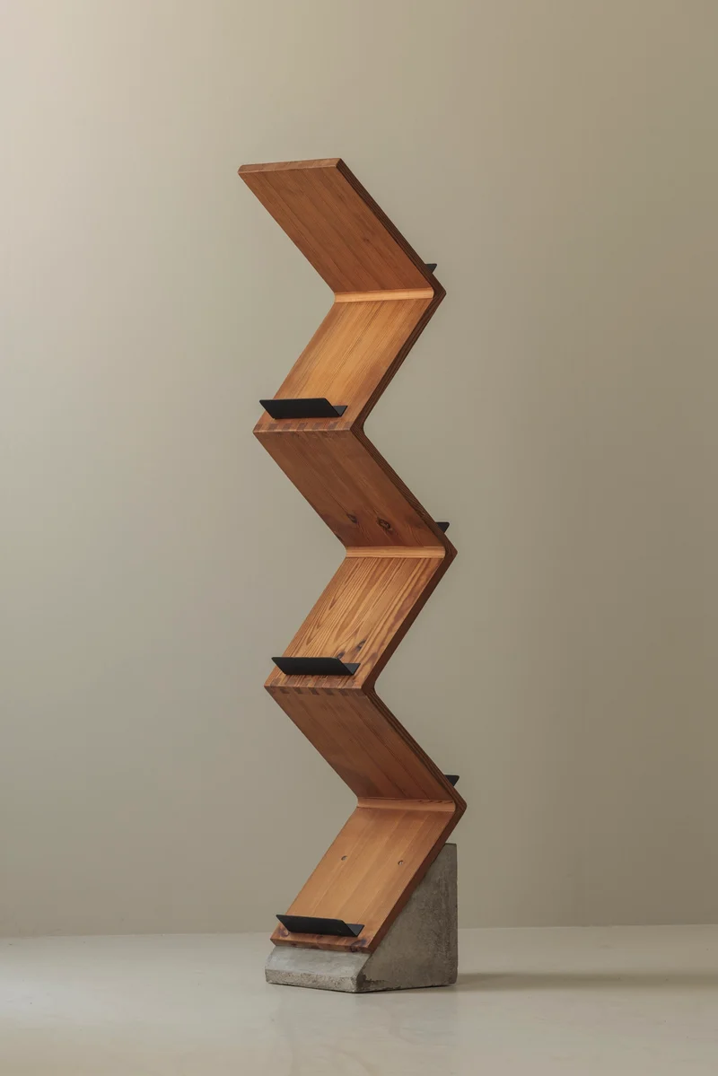 Sculptural Magazine Shelf, 1980s