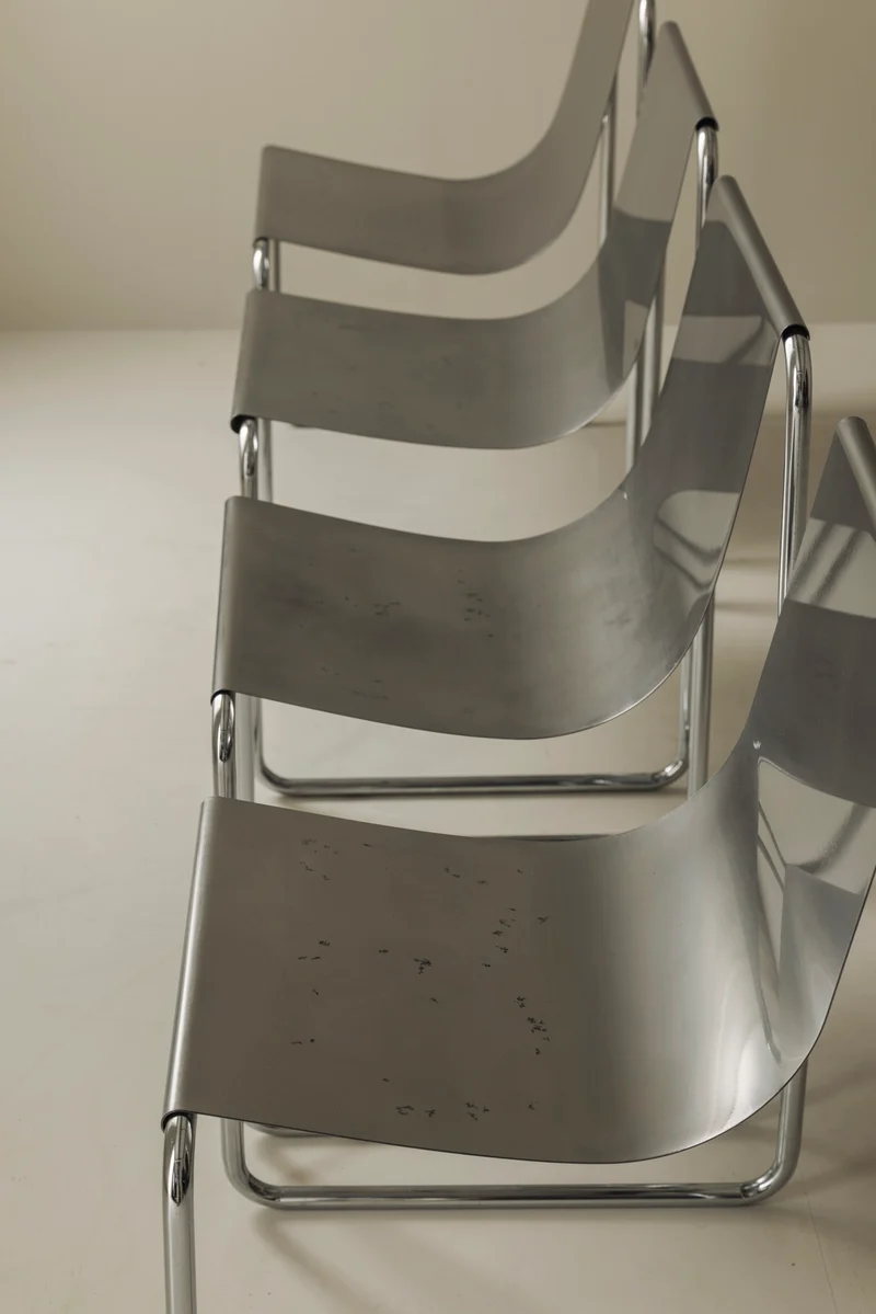 Very rare set of four dining chairs by Patrick Gingembre, France 1960s