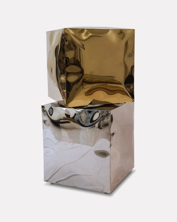 Stainless Steel Cube Stool