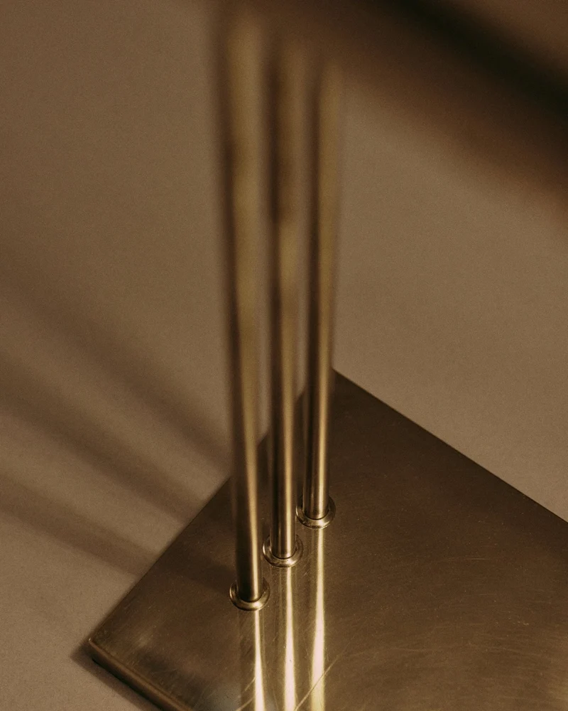 Vintage Marcel Breuer Art Deco Brass Table Lamp, Paris 1925