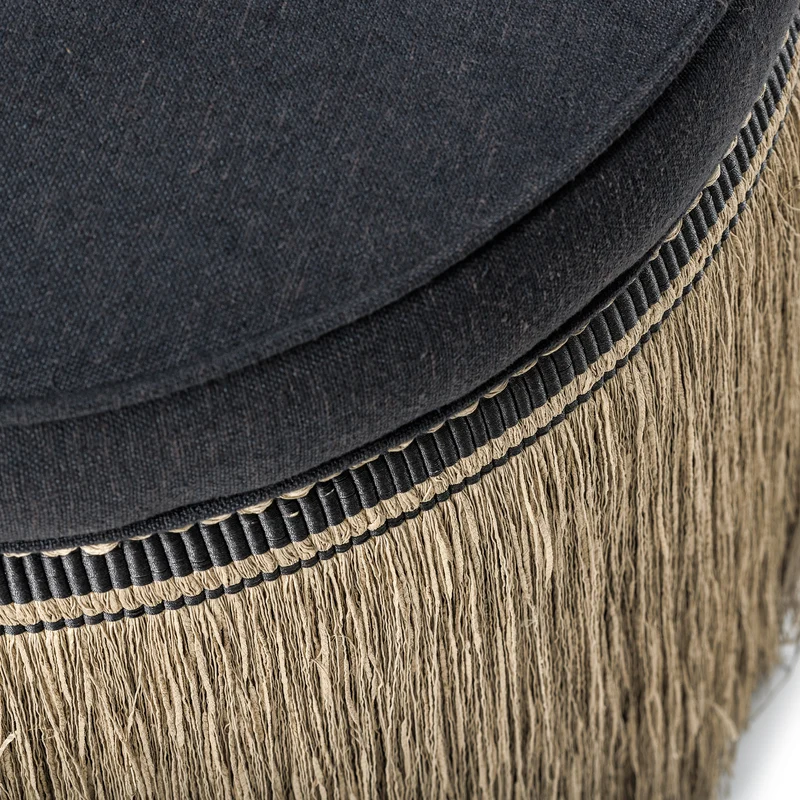 Laurent Pouf - Kanvas Ebony & Houlès Fringe