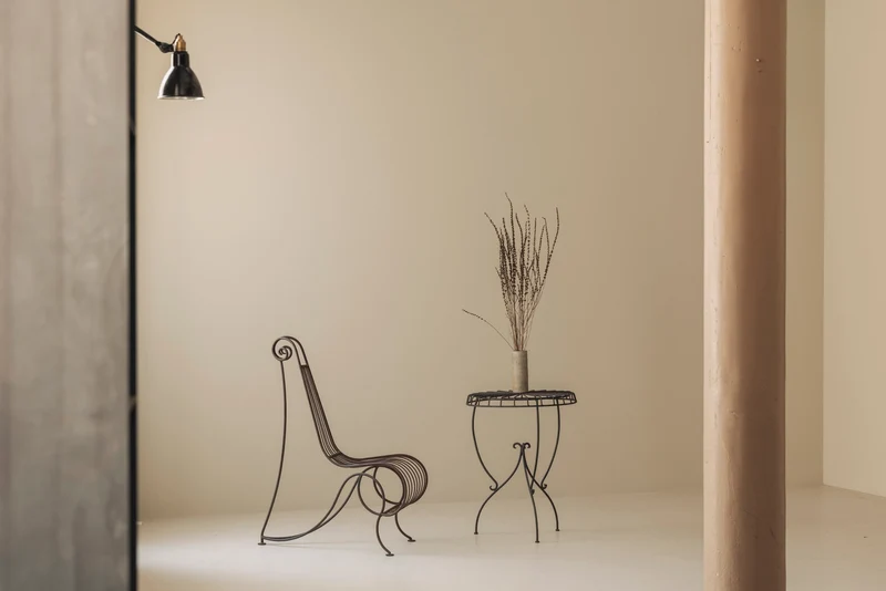 Wrought Iron Side Chair attributed André Dubreuil, France circa 1986