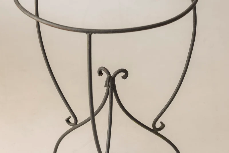 Wrought Iron Side Table attributed André Dubreuil, France 1986