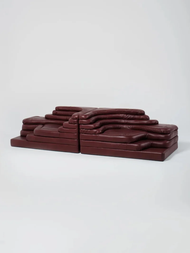 De Sede DS-1025/09 Terrazza by Ubald Klug – Dark Red Leather, 1970s
