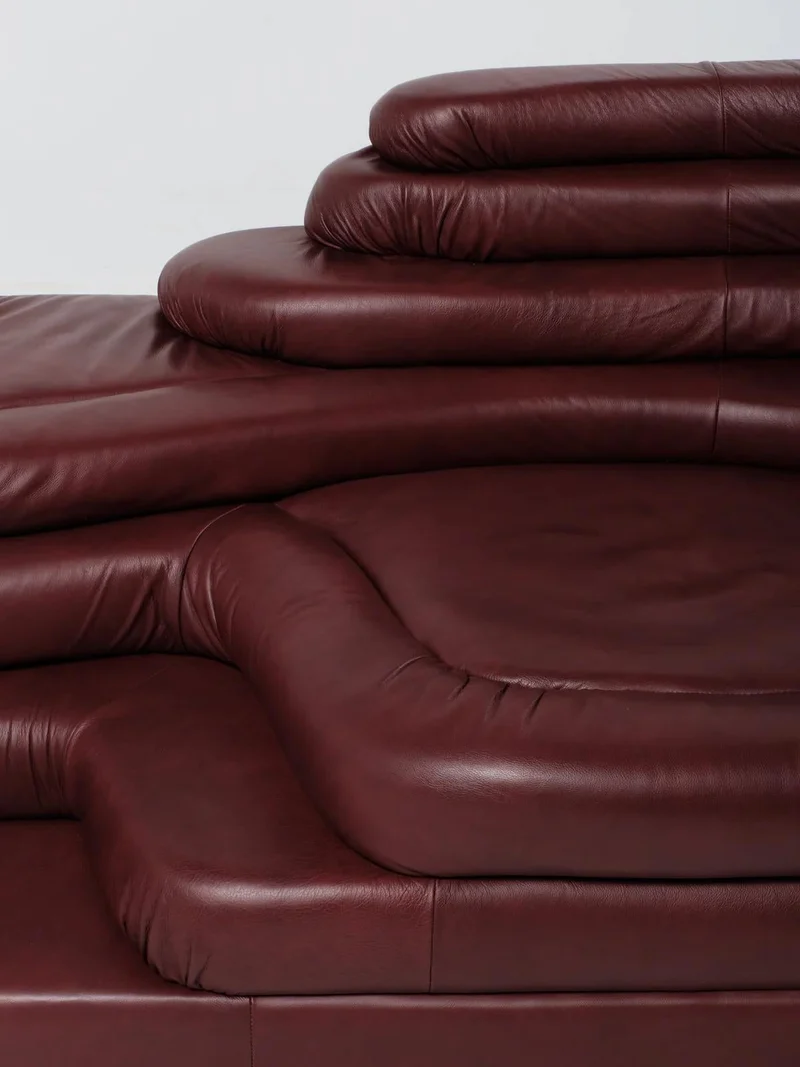 De Sede DS-1025/09 Terrazza by Ubald Klug – Dark Red Leather, 1970s