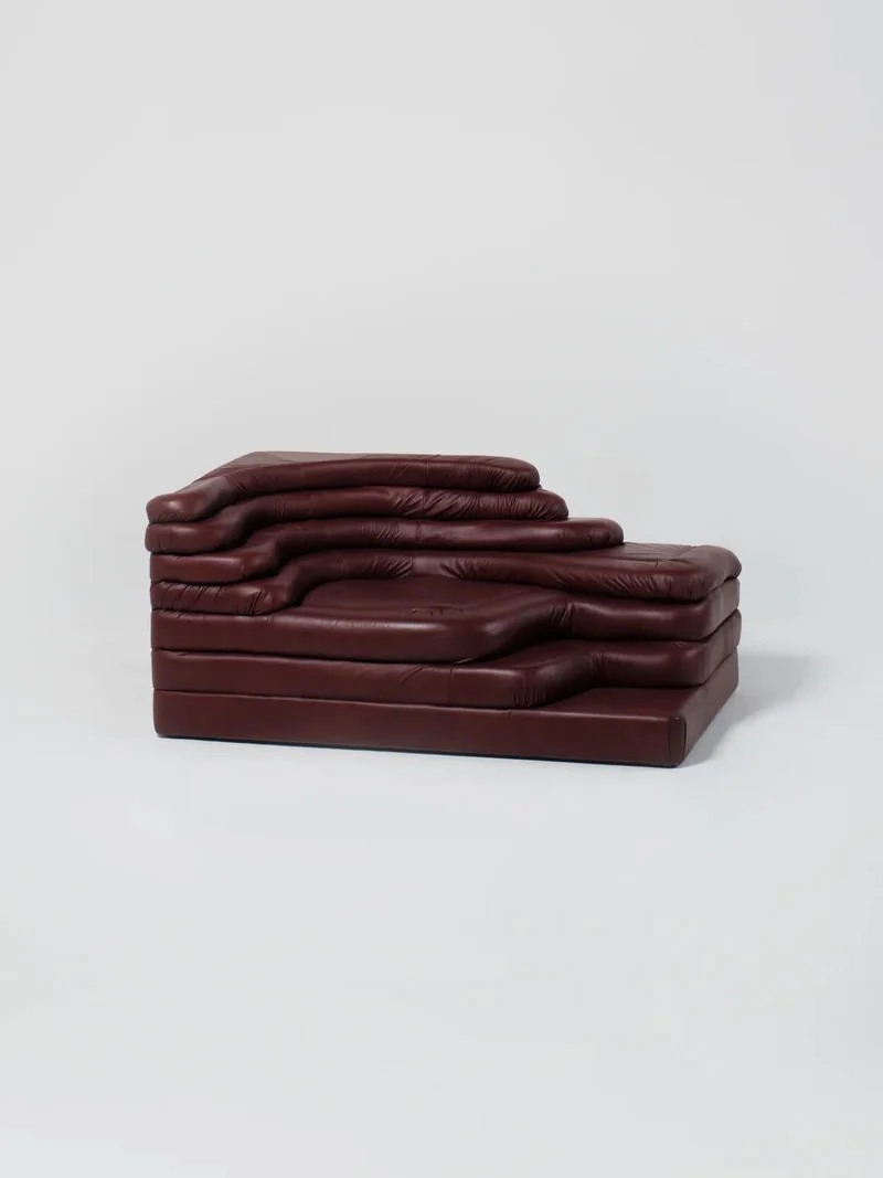 De Sede DS-1025/09 Terrazza by Ubald Klug – Dark Red Leather, 1970s