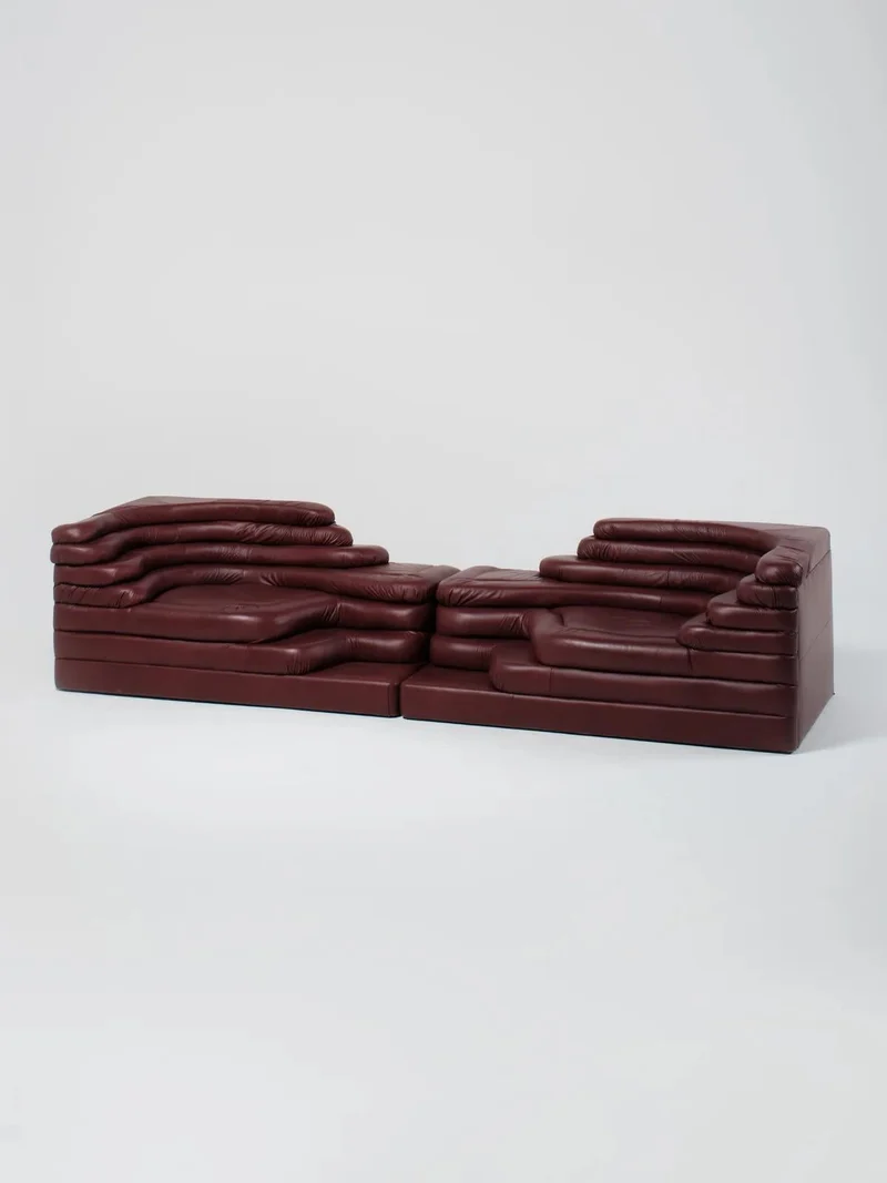 De Sede DS-1025/09 Terrazza by Ubald Klug – Dark Red Leather, 1970s