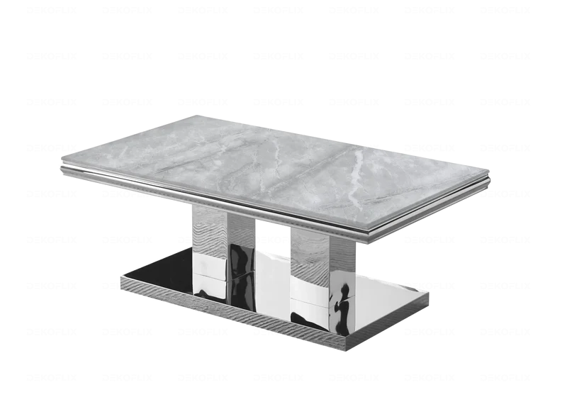 Table basse marbre gris argent design - Versus