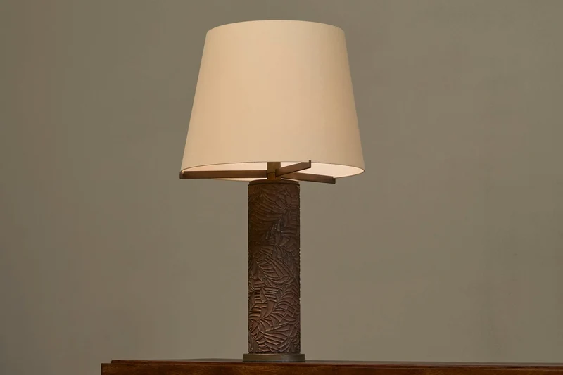 Vintage Antoine Callebaut Monumental Table Lamp in Patinated Bronze Belgium 1970s