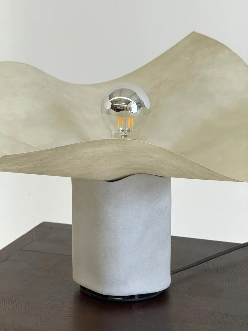 Vintage Area Ceramic Table Lamp by Mario Bellini for Artemide, 1970s