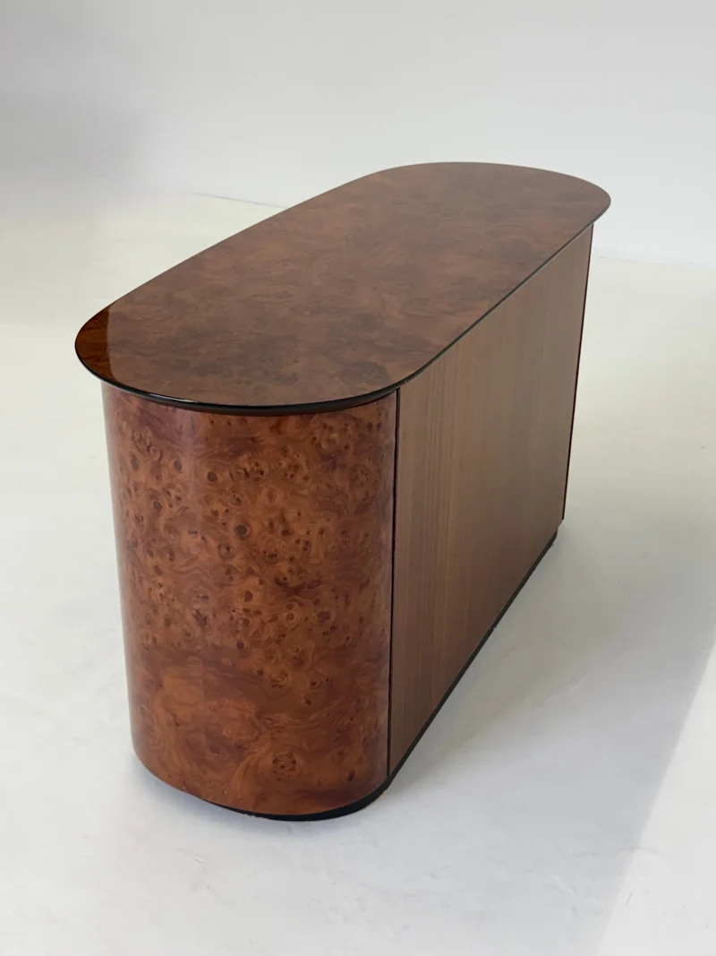 Vintage Voltan Chest of Drawers in Lacquered Burl Wood