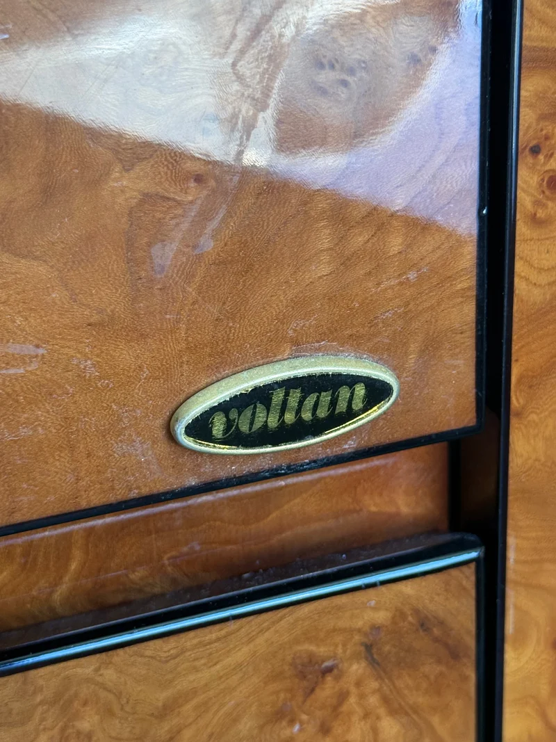 Vintage Voltan Chest of Drawers in Lacquered Burl Wood