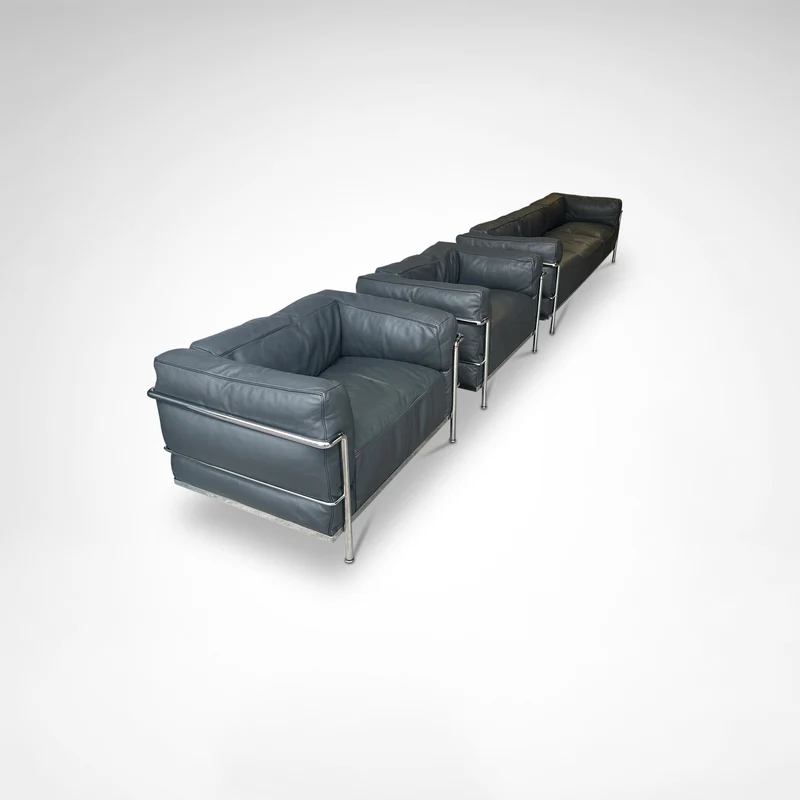 LC3 Sofa by Le Corbusier, Charlotte Perriand & Pierre Jeanneret for Cassina, 1990s