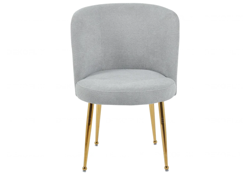 Fauteuils de table en tissu effet lin gris - Liza x2