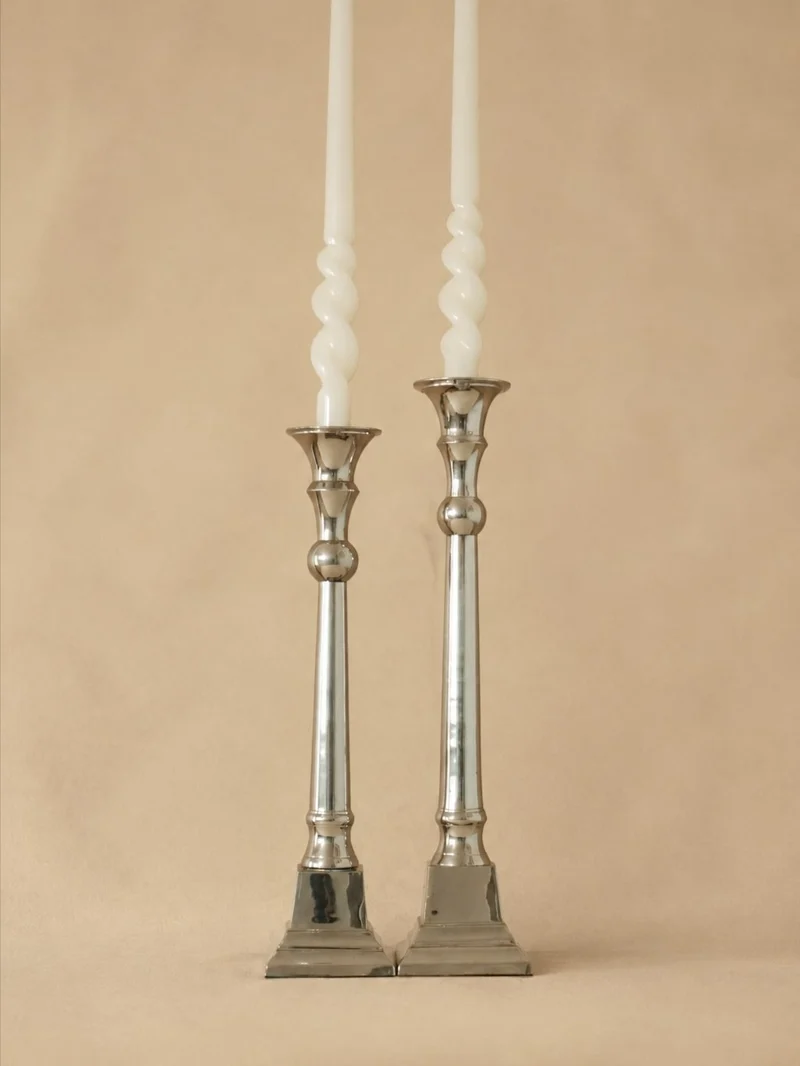 Set of 2 Art Deco Candle Holders