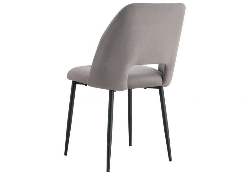 Table ronde et chaises noires grises - Joy