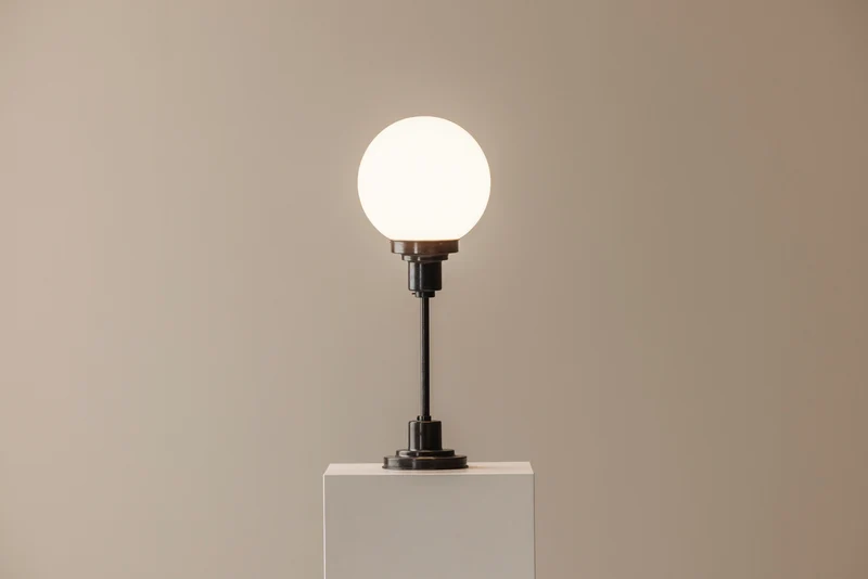 Vintage Opaline Art Deco Table Lamp, Sweden 1930s