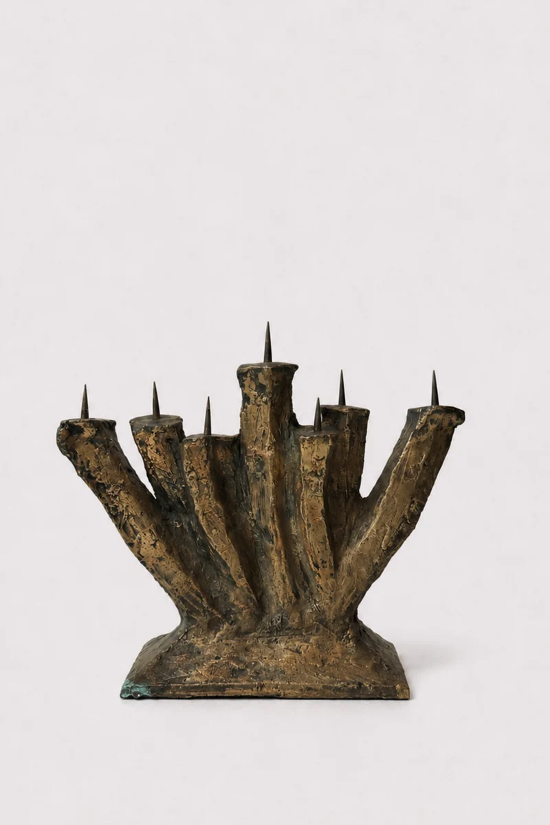 One-of-a-kind Brutalist Multi-Arm Candelabra