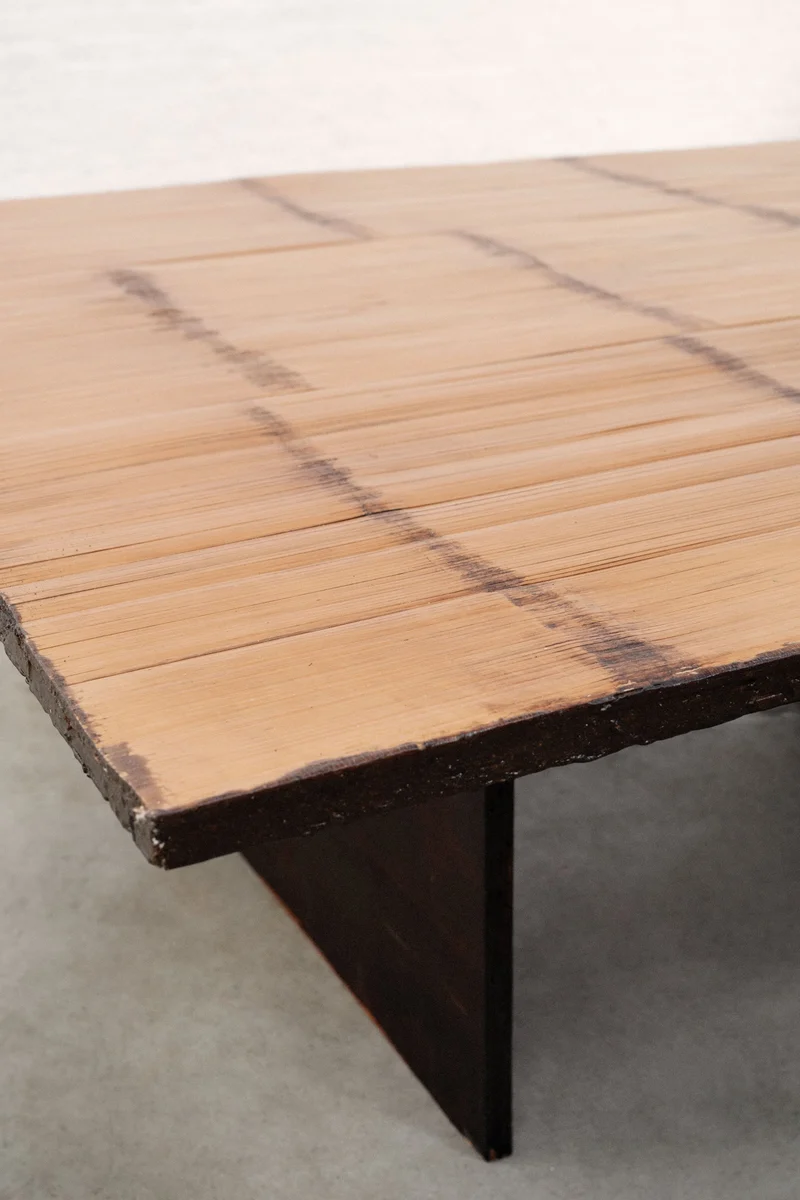 Bamboo Coffee Table Attributed to Axel Vervoordt, Belgium, 1980s