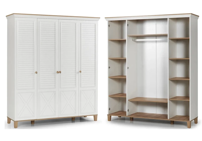 Ensemble chambre jeune lit superposé beige ATLAS